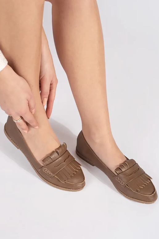 Mokasinai rudos spalvos