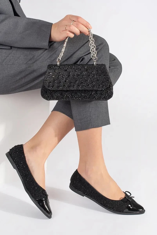 Juodos spalvos balerinos su...