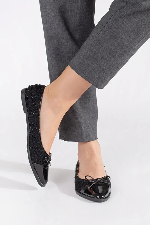 Juodos spalvos balerinos su...