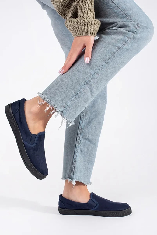 Mėlynos spalvos batai slip-on