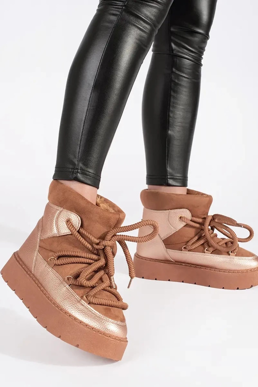 Rudos spalvos moteriški sniego batai... Rudos spalvos moteriški sniego batai...