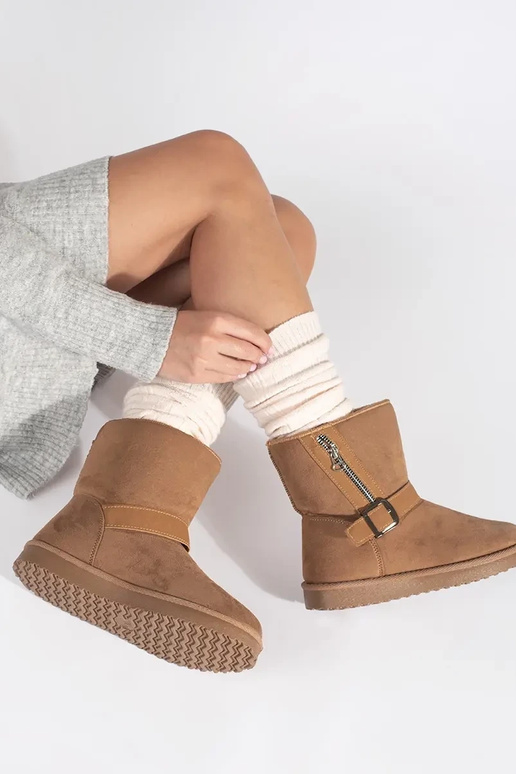 Smėlio spalvos moteriški sniego batai...