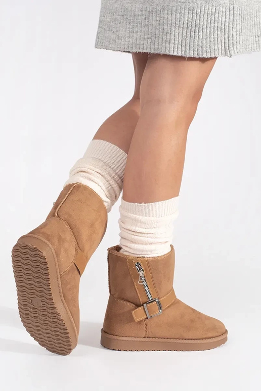 Smėlio spalvos moteriški sniego batai...