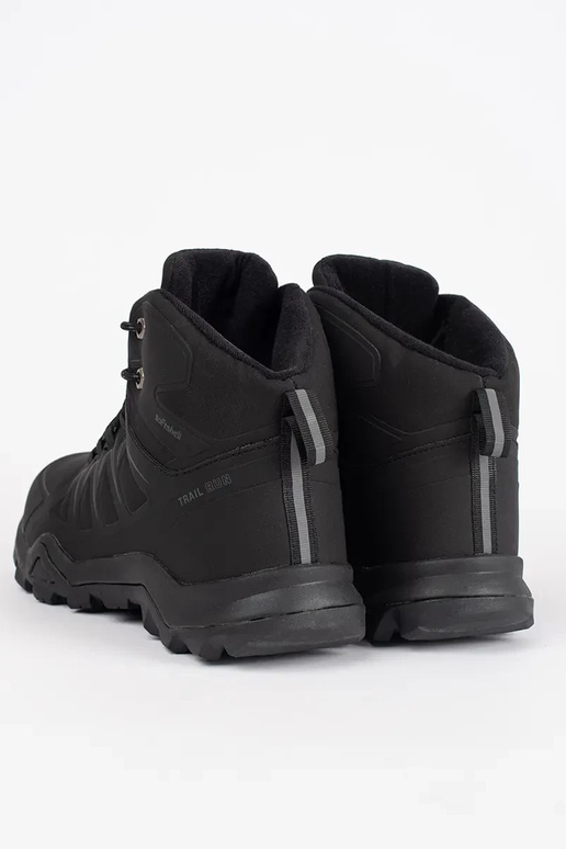 Juodi aukšti vyriški žygio batai