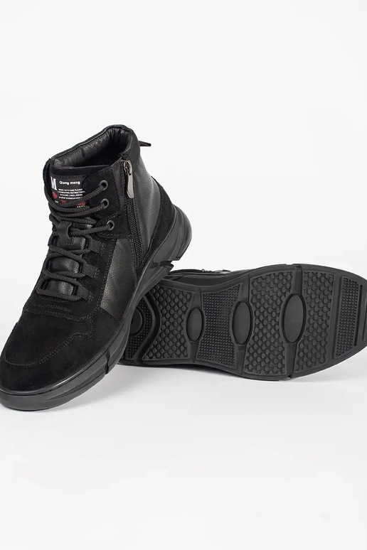 Aukšti vyriški šilti zomšiniai batai