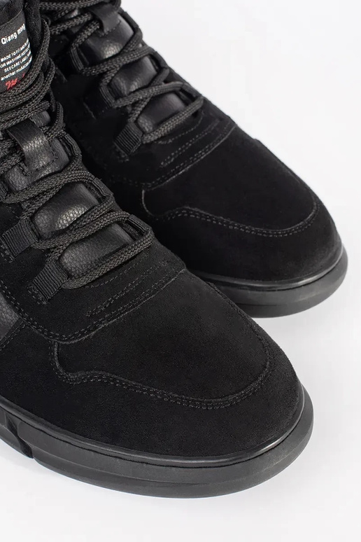 Aukšti vyriški šilti zomšiniai batai