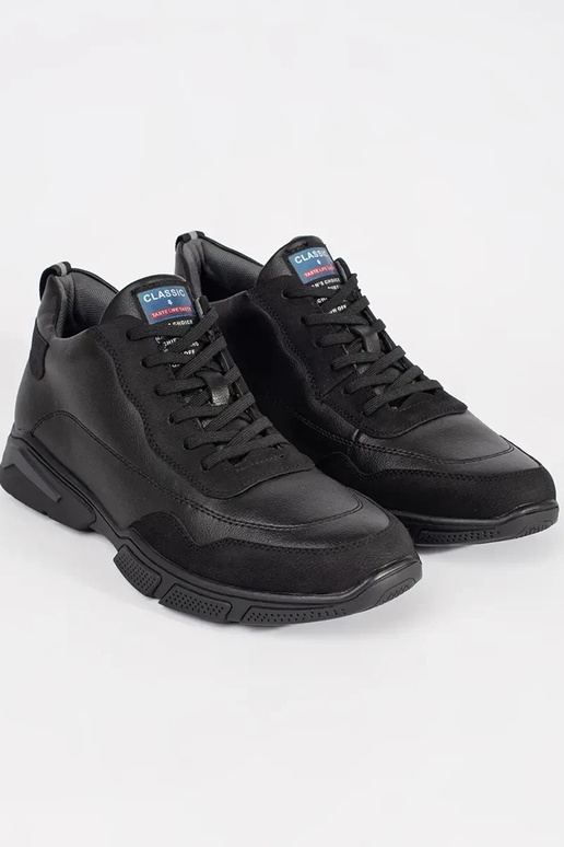 Juodos spalvos vyrų suvarstomi batai