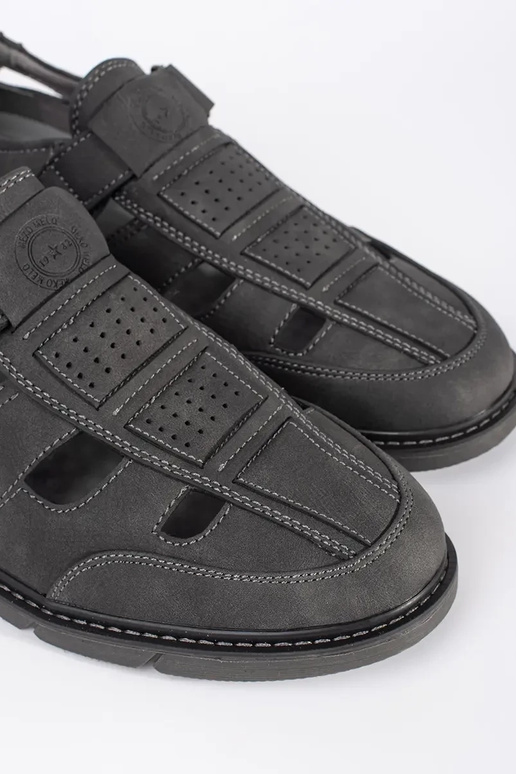 Pilki ažūriniai vyriški mokasinai