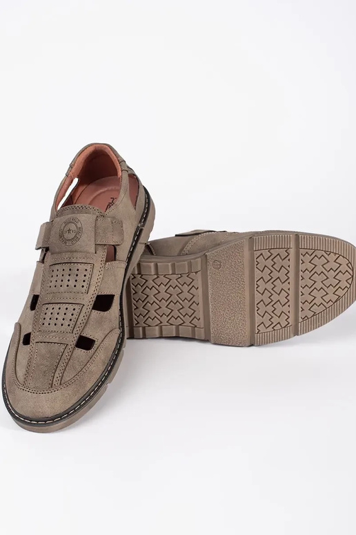 Rudos spalvos vyrų ažūriniai mokasinai