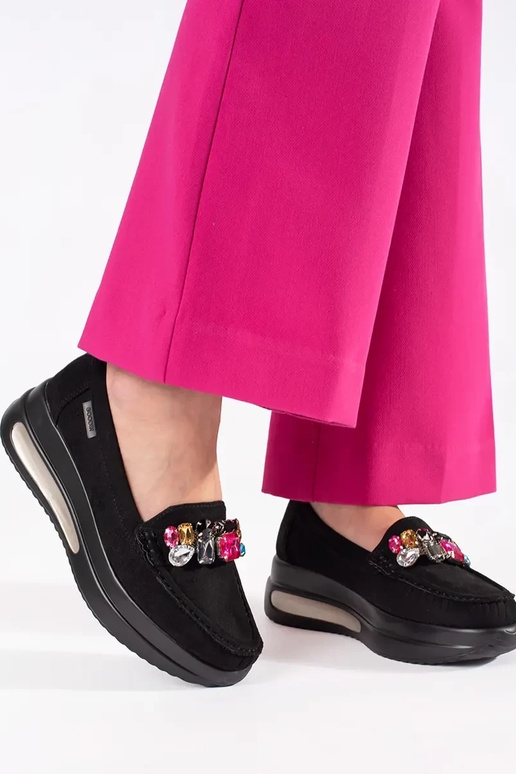 Mokasinai iš zomšos su platforma ir...