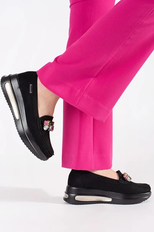 Mokasinai iš zomšos su platforma ir...