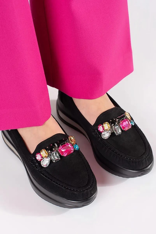 Mokasinai iš zomšos su platforma ir...