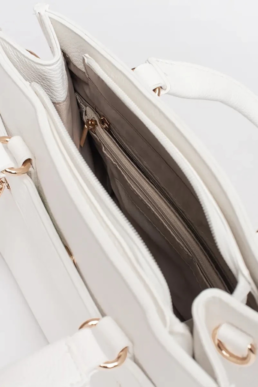 Balta rankinė su užtrauktuku Balta rankinė su užtrauktuku