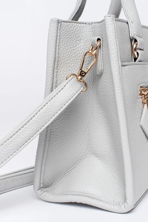 Pilka rankinė su užtrauktuku