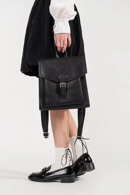 Juodos spalvos ponių kuprinė