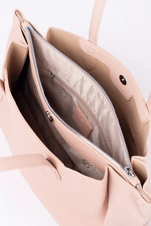 rožinė dirbtinės odos rankinė