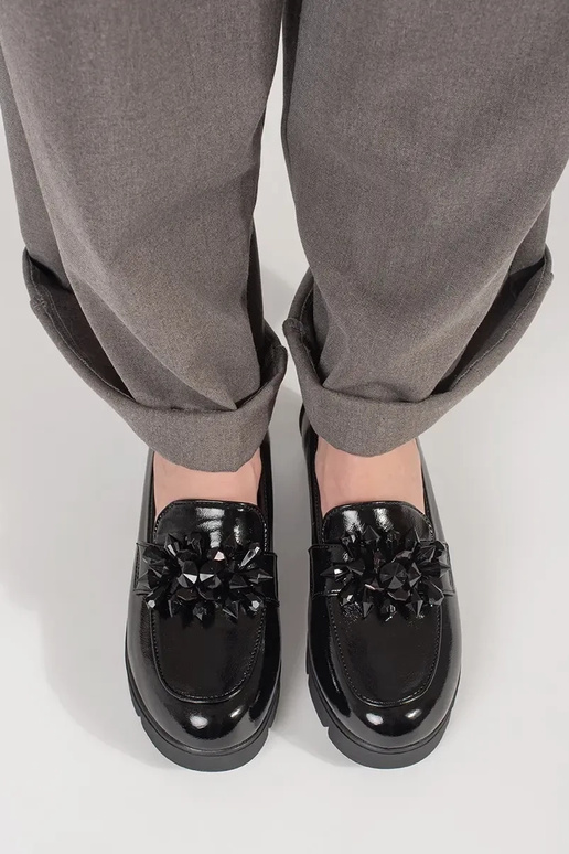 Juodos spalvos mokasinai ant...