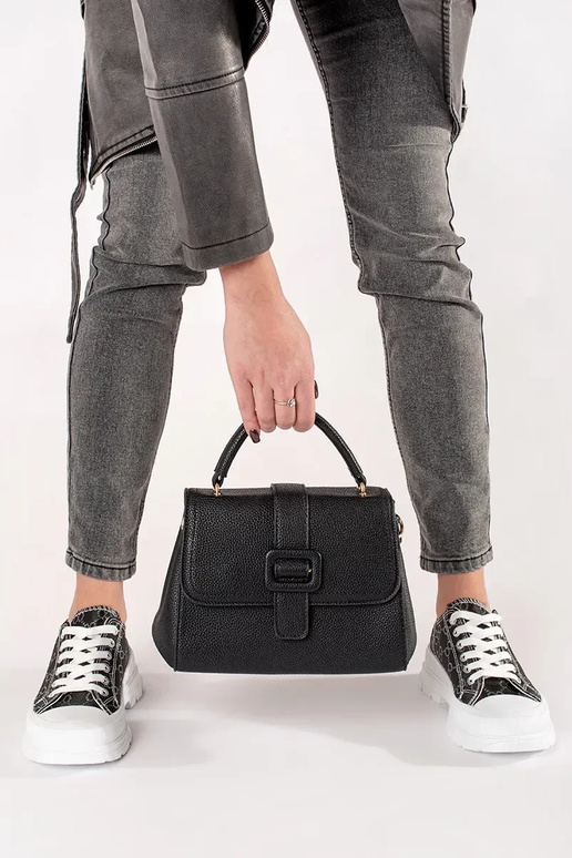 Juoda mažai rankinė su auksiniais...