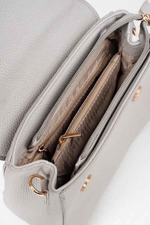 Pilka mažai rankinė su auksiniais...