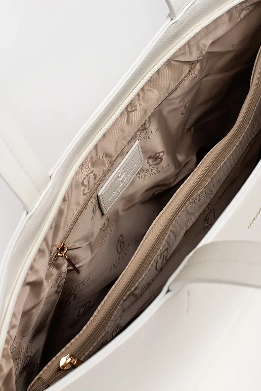 Didelė balta rankinė shopper su...