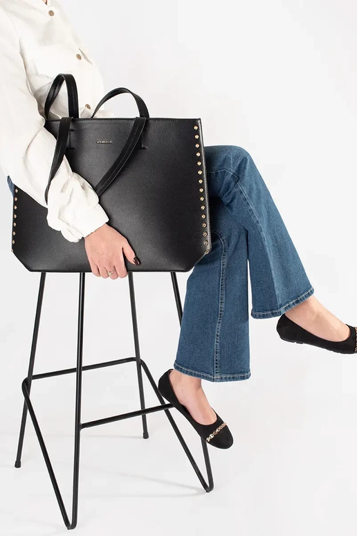 Didelė juoda rankinė shopper su...