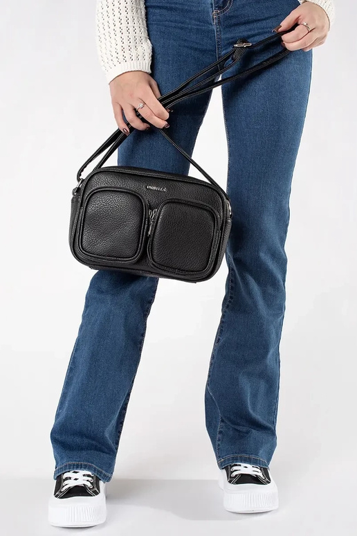 Juoda mažai rankinė su kišenėmis