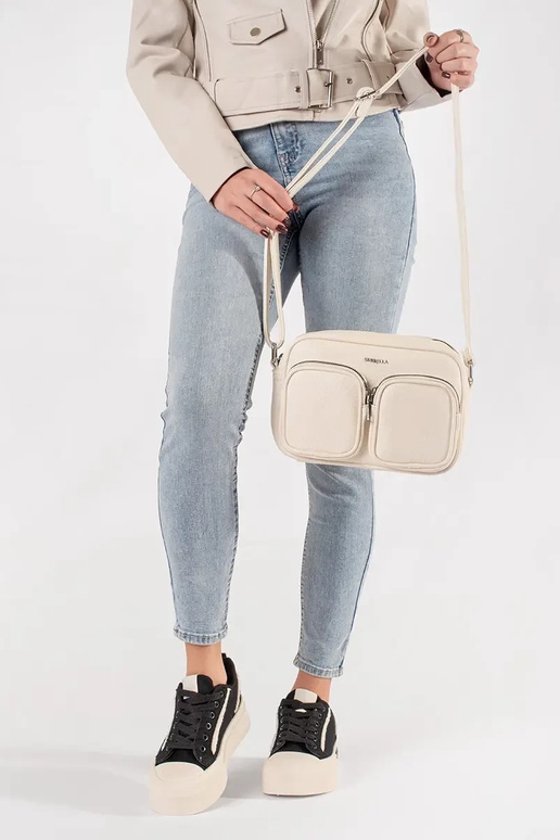 Ryškiai mėlyna mažai rankinė su...