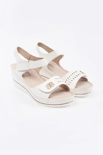 Baltos spalvos sandalai ant... 2