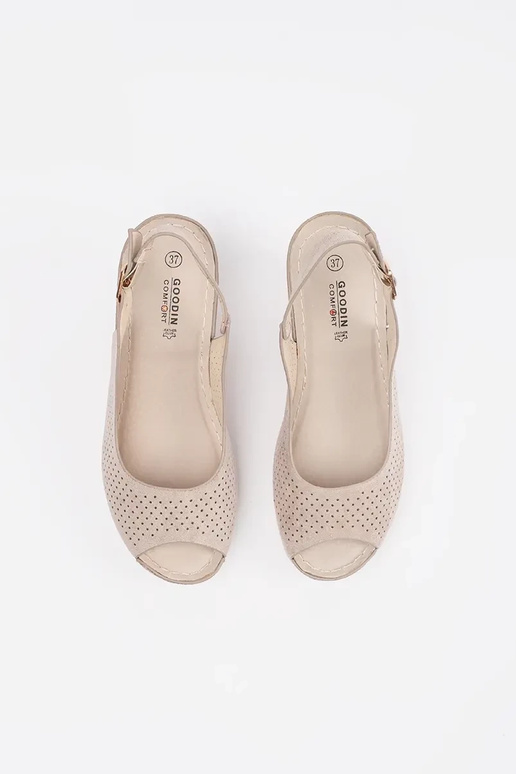 Ažūrinės basutės smėlio spalvos ant...