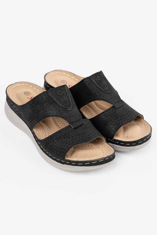 Patogūs šlepetės su įrangais juodos...