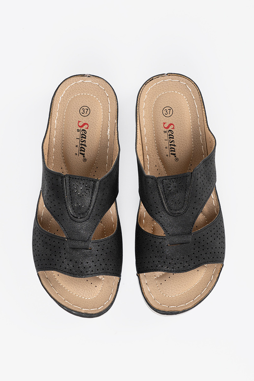 Patogūs šlepetės su įrangais juodos...