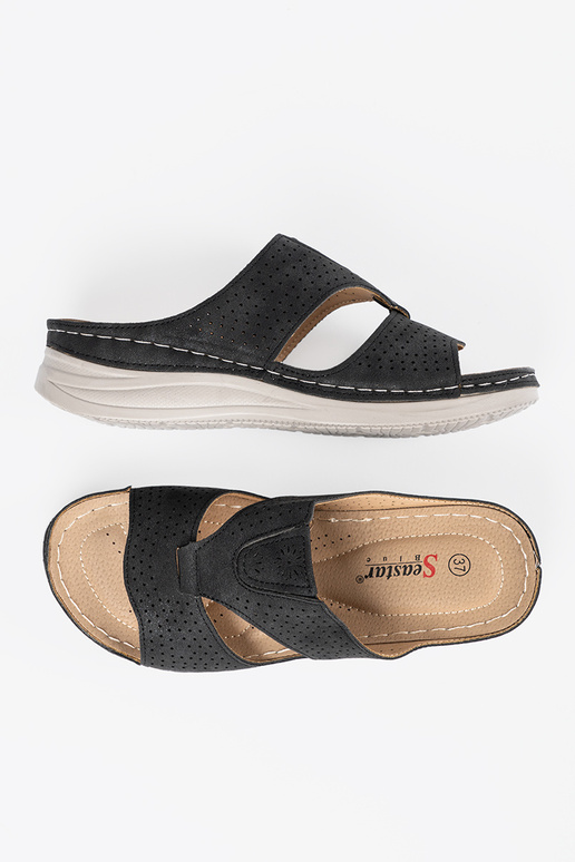 Patogūs šlepetės su įrangais juodos...