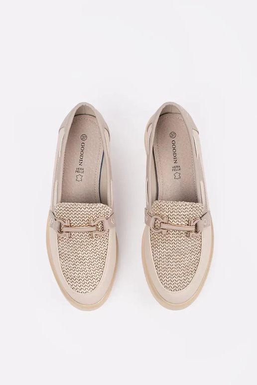 dramblio kaulo spalvos mokasinai su... dramblio kaulo spalvos mokasinai su...