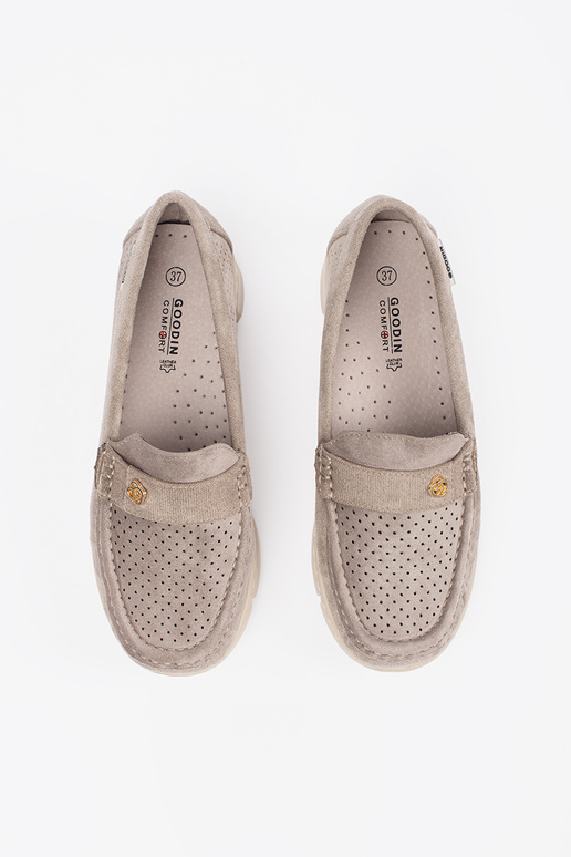 Smėlio spalvos mokasinai