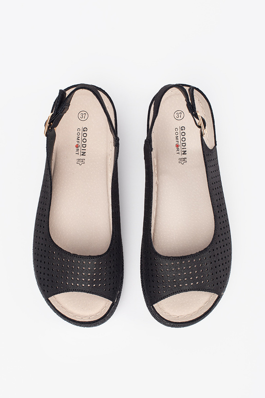 Juodos spalvos patogūs sandalai Juodos spalvos patogūs sandalai