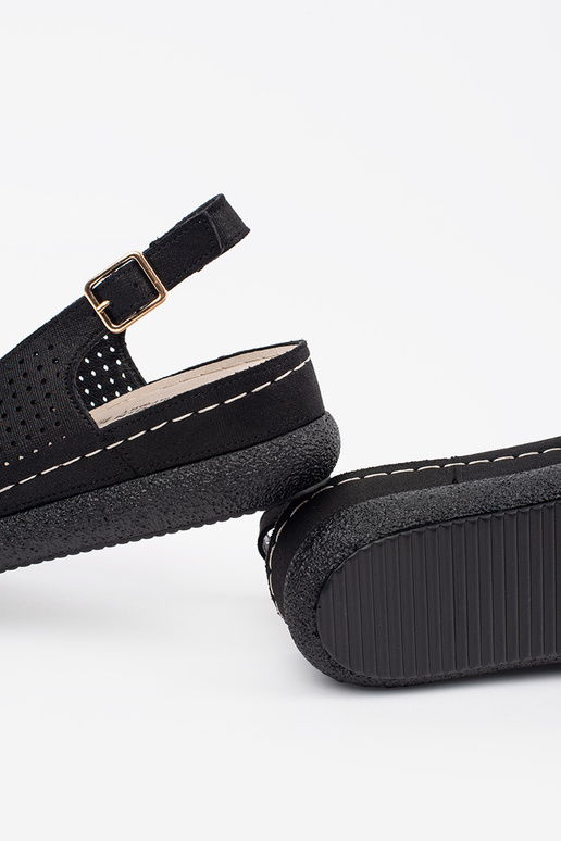 Juodos spalvos patogūs sandalai Juodos spalvos patogūs sandalai