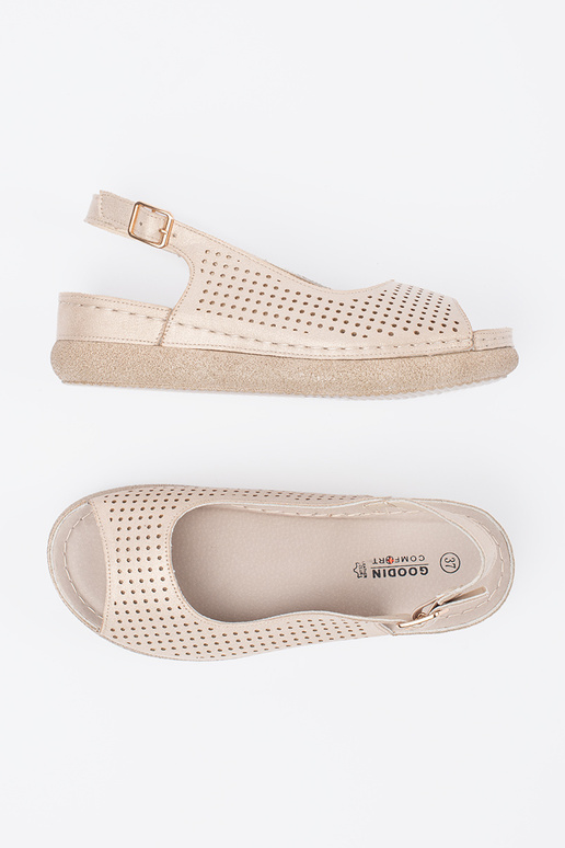 Šviesūs auksiniai patogūs sandalai Šviesūs auksiniai patogūs sandalai