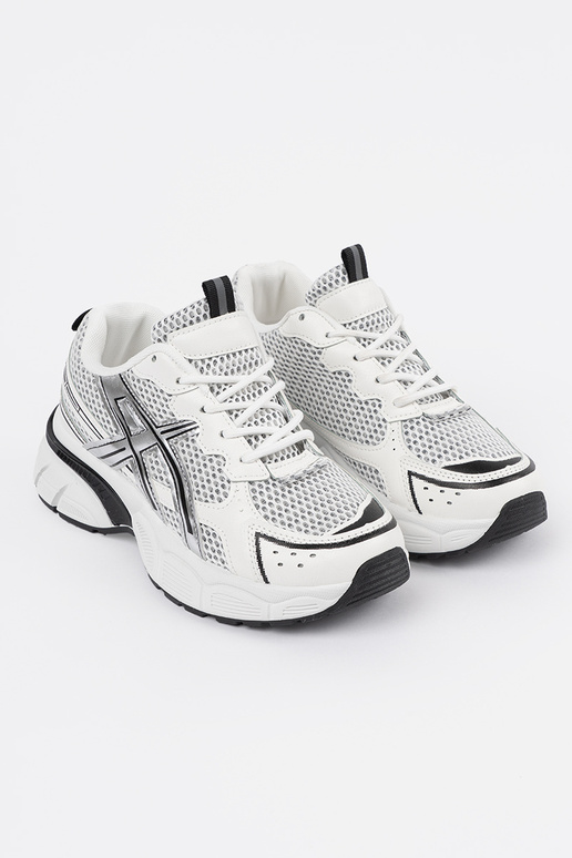 Moteriški balti-juodi sportiniai...