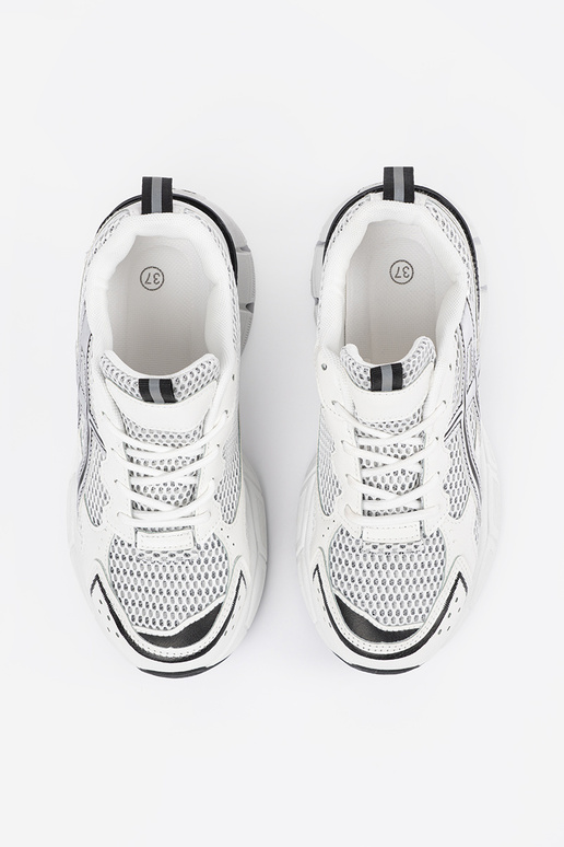 Moteriški balti-juodi sportiniai...