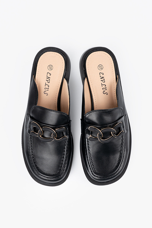 Juodos spalvos šlepetės iš dirbtinės...