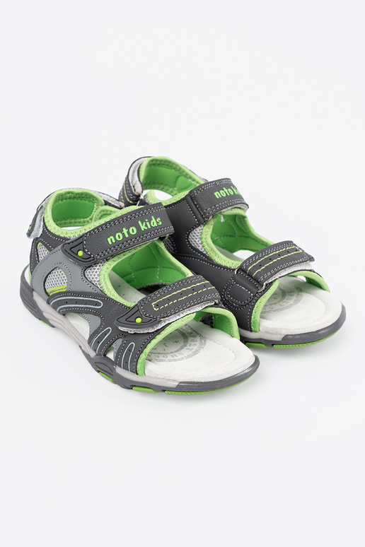 Pilkos spalvos berniukų sandalai