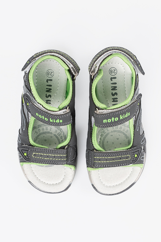 Pilkos spalvos berniukų sandalai