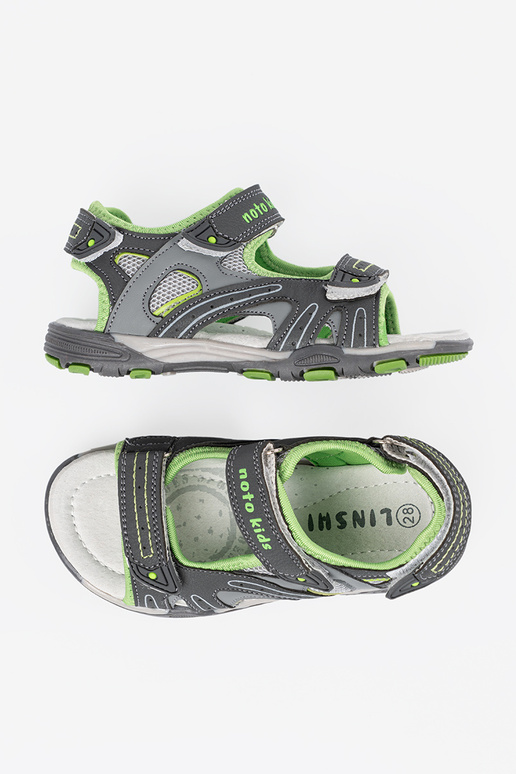 Pilkos spalvos berniukų sandalai