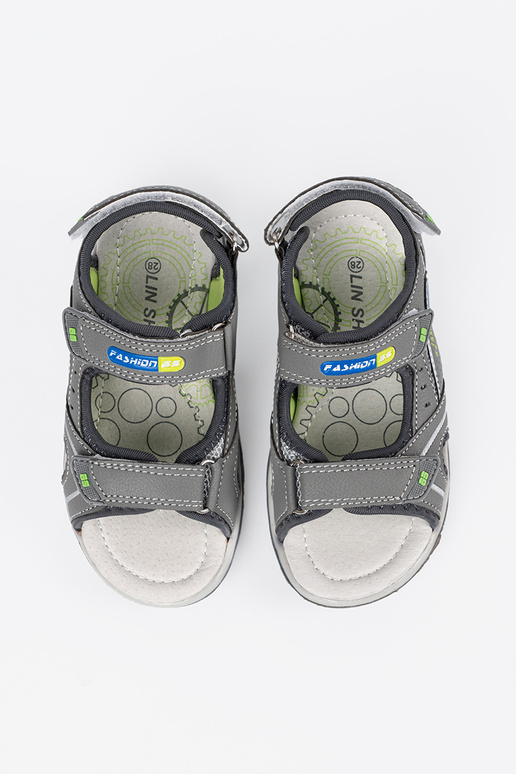 Pilkos spalvos berniukų sandalai
