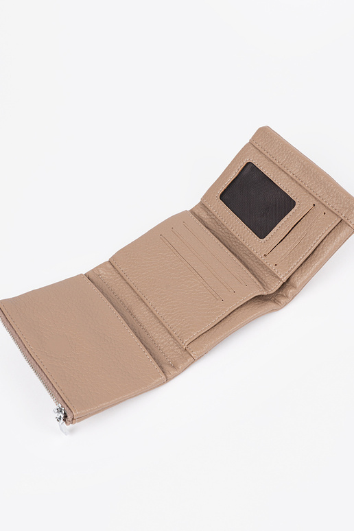 Smėlio spalvos moteriška piniginė iš...