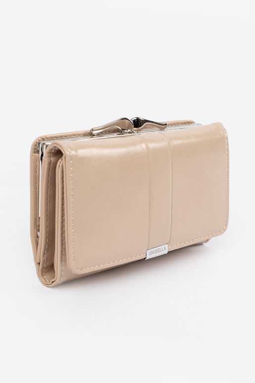 Smėlio spalvos moteriška piniginė iš... Smėlio spalvos moteriška piniginė iš...