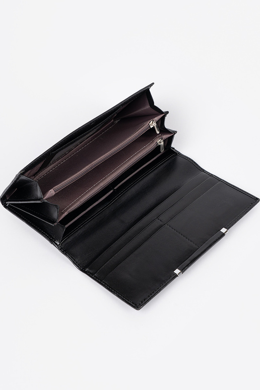 Elegantiška juoda moteriška piniginė