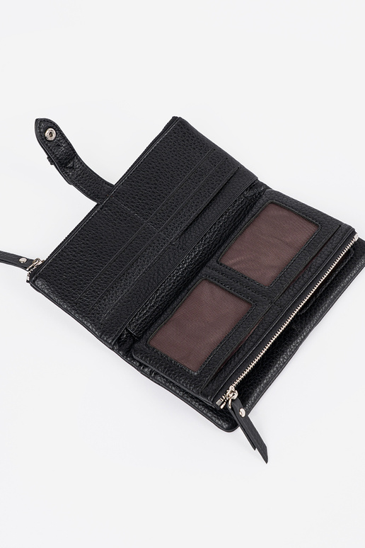 Juodos spalvos moteriška piniginė su...