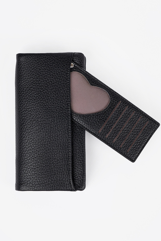 Didelė moteriška piniginė juodos spalvos