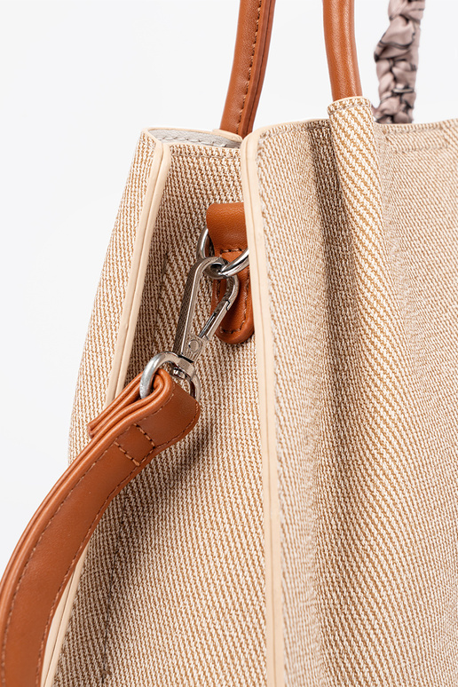 Ruda rankinė su skarele